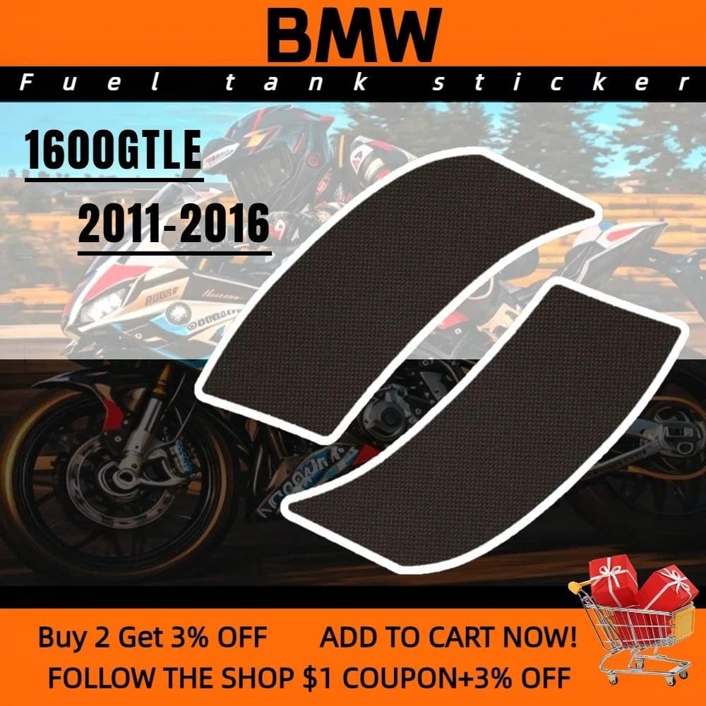 Para BMW 1600GTLE 2011-2016 Almofada Do Tanque Da Motocicleta Anti Deslizamento Lateral De Combustível Protetor Adesivos