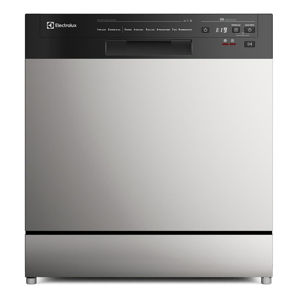 Lava Loucas 8 Servicos Inox Lava E Seca 127v - Electrolux