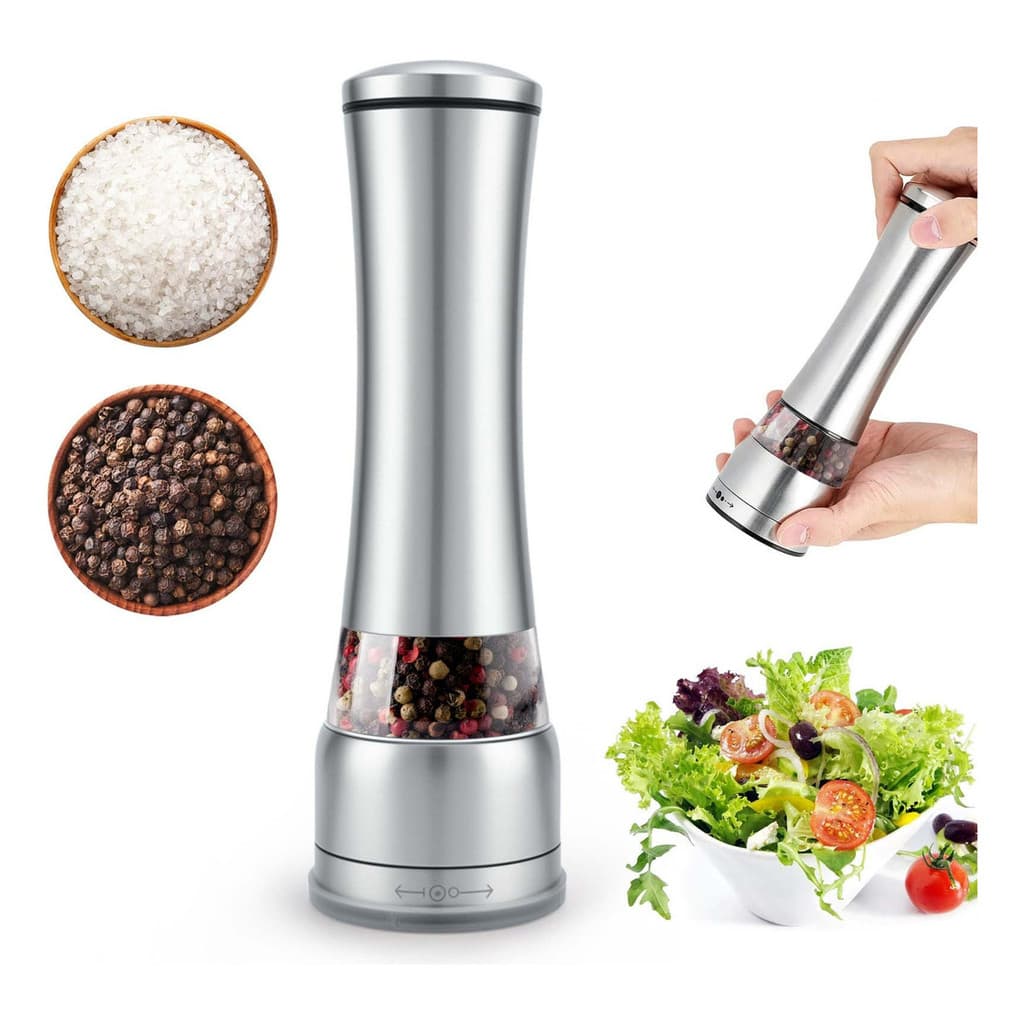 Moedor De Pimenta E Saleiro Inox Moedor De Sal 200ml