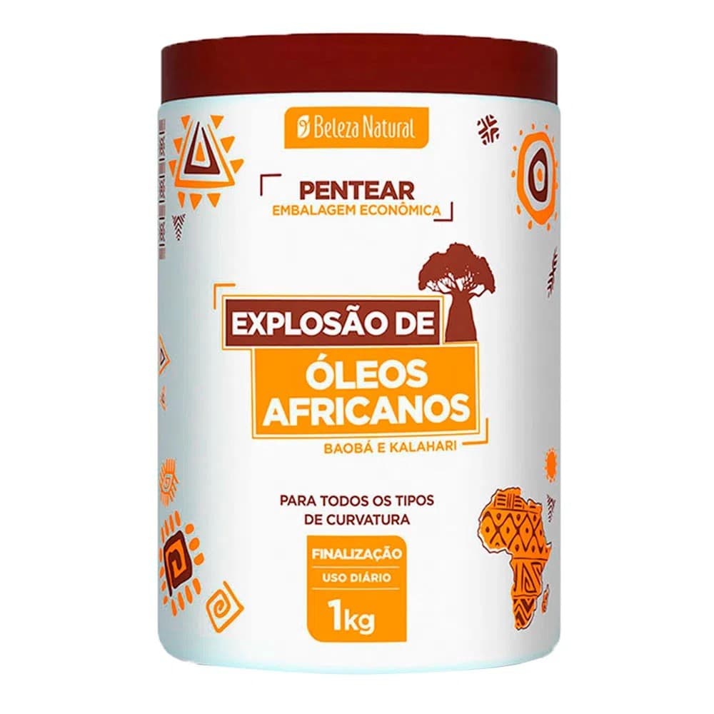 Beleza Natural Explosão de Óleos Africanos Creme de Pentear - 1kg
