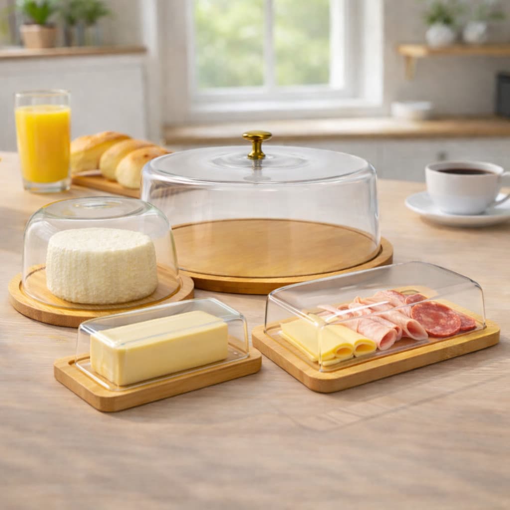 Queijeira - Manteigueira - Boleira - porta frios com tampa acrilico Mesa posta Café da manhã