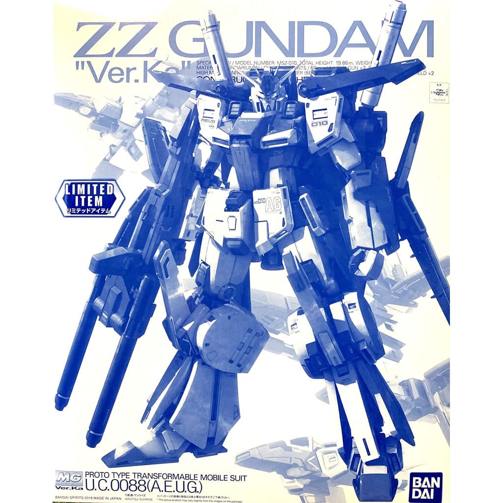【Evento Exclusivo】MG 1/100 Gundam Double Zeta Ver.Ka [Cor Transparente] Gundam ZZ