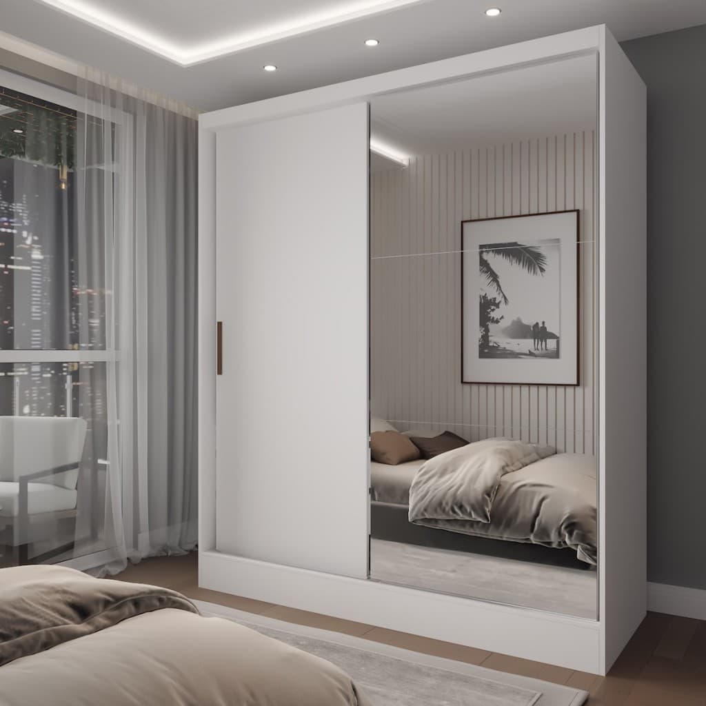 Guarda-Roupa Solteiro La Paz 2 Portas 2 Gavetas com Espelho