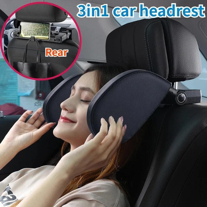 3 Em 1 Protetor De Pescoço Com Gancho 360 Graus Ajustável Encosto De Cabeça Do Carro Criativo Espuma Memória Travesseiro
