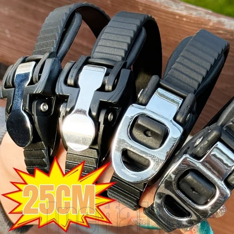 4-1Pc 25cm Alça De Trava Resistente-Fivela De Gravata Com Catraca Metal De Borracha-Amarração Para Motocicleta-Camping ,