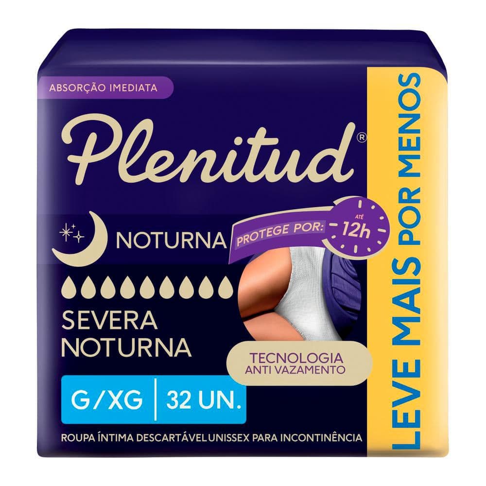 Roupa Intima Plenitude Severa Noturna G/XG com 32 Unidades Leve Mais por Menos