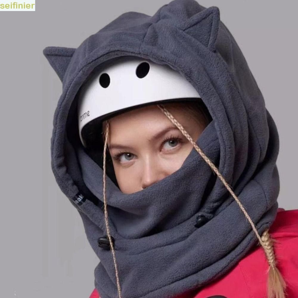 Chapéu De Capacete De Motocicleta SEIFINIER , Boné Térmico Balaclava De Esqui Para Clima Frio , Quente Com Capuz Snowboa