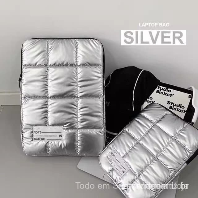 Bolsa Para Laptop Nova Moda Ins Acolchoada Capa Protetora De Comprimidos Macia À Prova De Choque Adequada 9,7 11 13 14 1