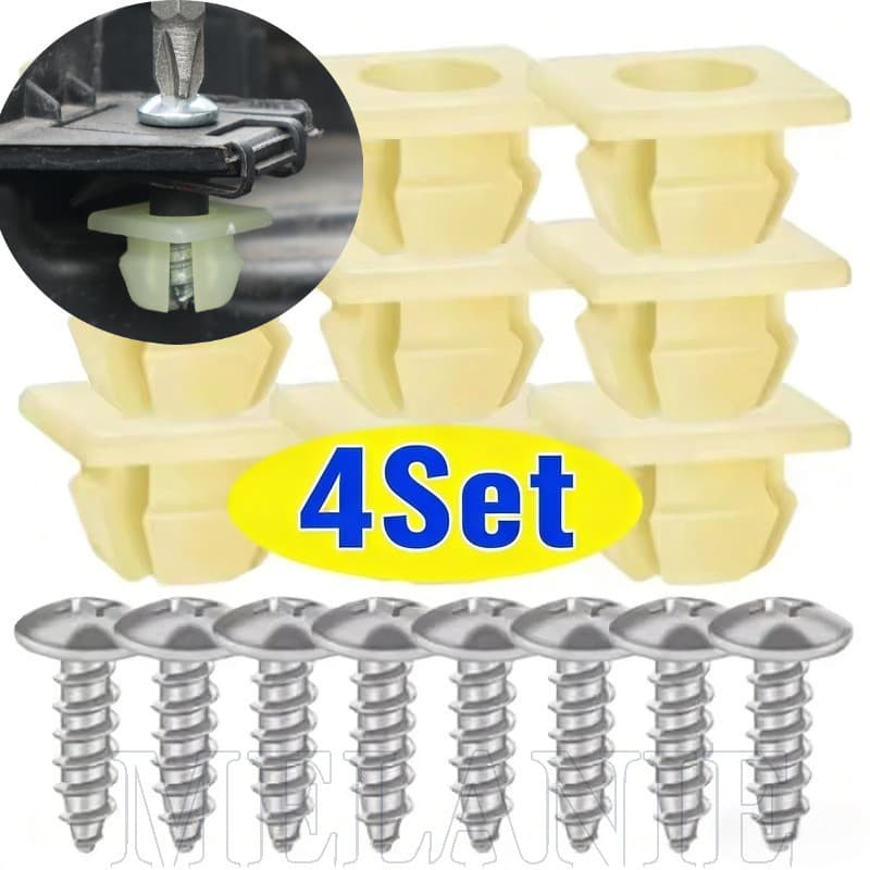 4/1 Conjunto De Parafusos Autorroscantes De Segurança Antirroubo-Suporte De Porca De Montagem De Painel De Porta-Kit De 