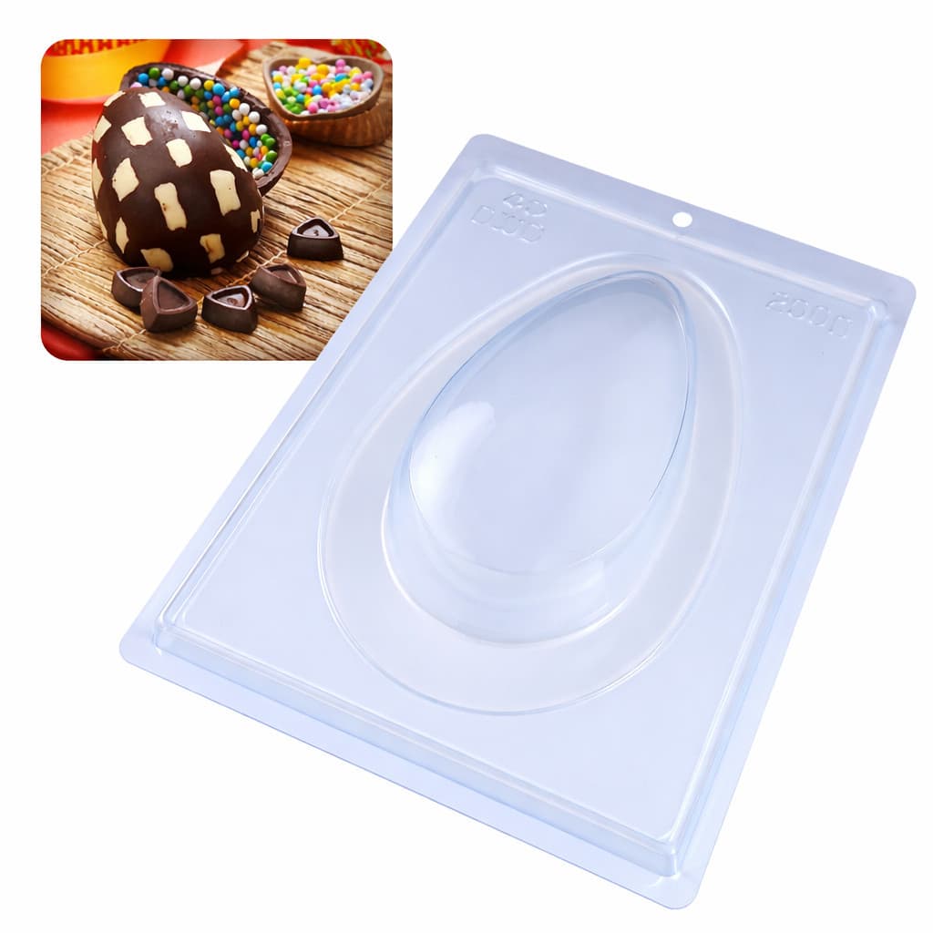 Forma Ovo Páscoa 150g 250g 350g 500g 3 partes Suporte para Ovos de 100g a 250g 350 a 500g 750g a 1kg