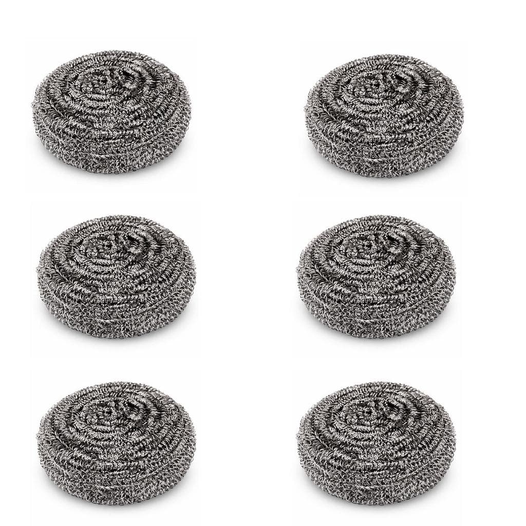 Palha de Aço Inox 6 Peças Limpeza Pesada Não Enferruja