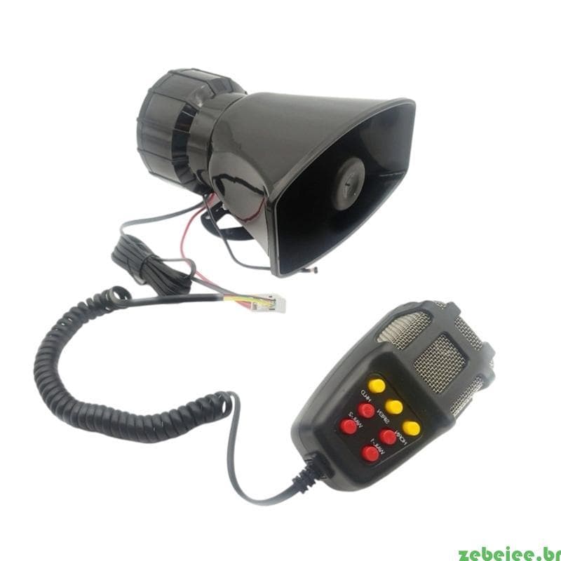 zebeiee 12V Buzina Advertência Automotiva 7 Conquências Sonoras 100W Impermeável Capacidade