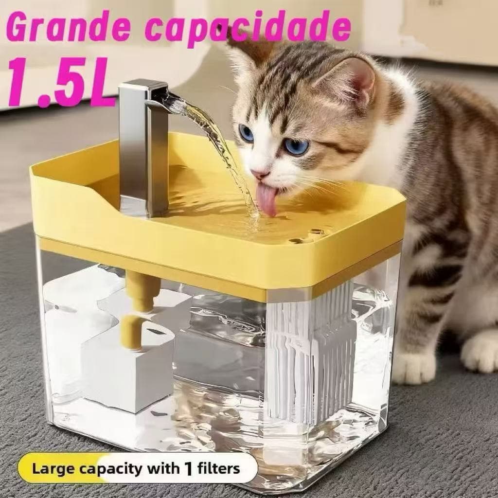 KIT FONTE bebedouro Gatos e Cachorro 110V Automática bebedouro gato Bombinha Aquario 1500ML