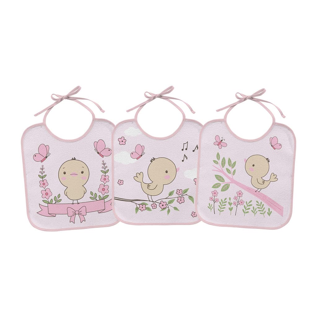 Babador para Bebê 3 Unidades 17,5 cm x 22 cm Bercinho