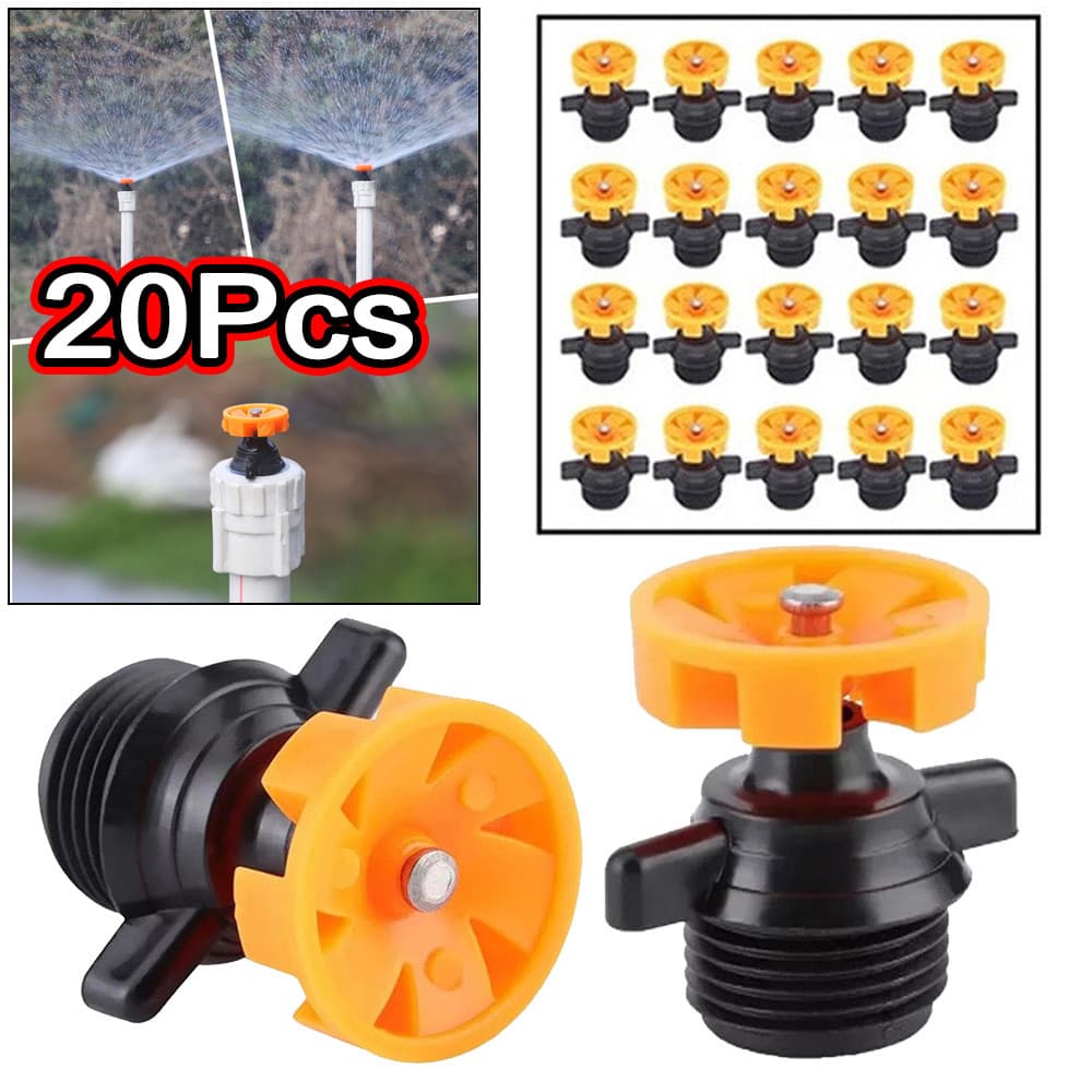 Kit 20 Unidades Aspersor De Rotação 360° P/ Sistema De Rega
