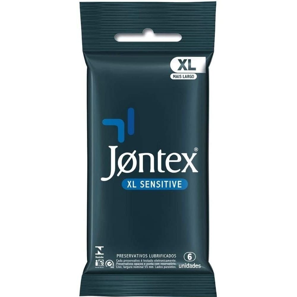Preservativo Jontex Sensitive Xl Grande C/ 6 Camisinhas - Única