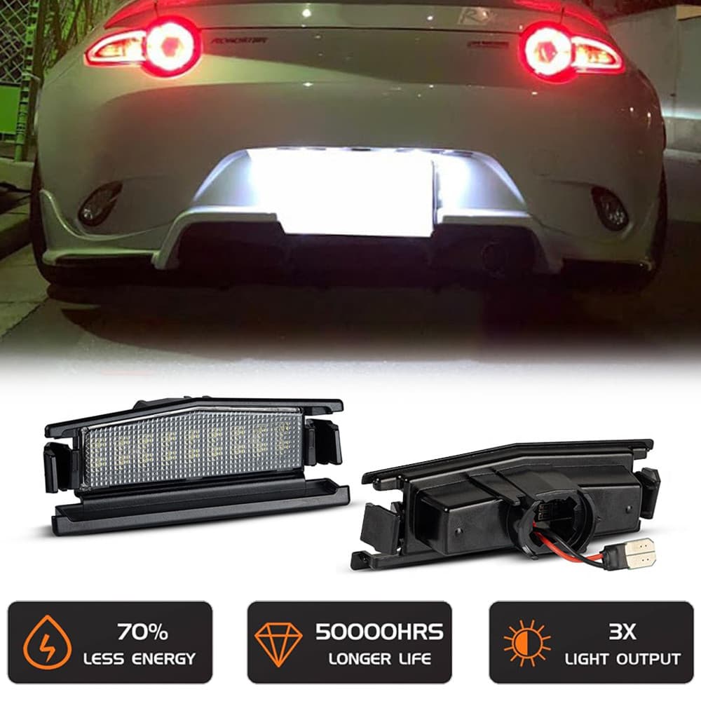 6000K Substituir LED Luz Da Placa De Licença Backup Para Mazda MX-5 Miata MK4 2 Harchback DJ DL MK3 Aviso Lâmpada Revers