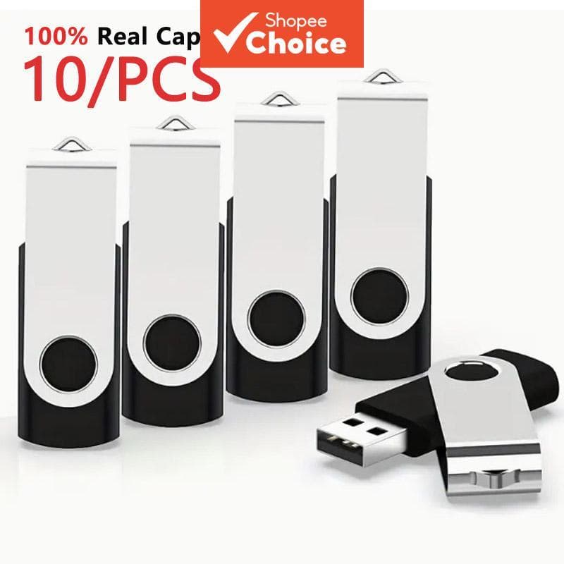  10 unidades e 5 unidades de unidades flash USB rotativas multifuncionais, com capacidade opcional de 4 GB/1 GB,