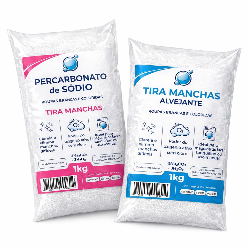 Percarbonato de sódio 1kg + Alvejante Tira manchas alvejante 1kg