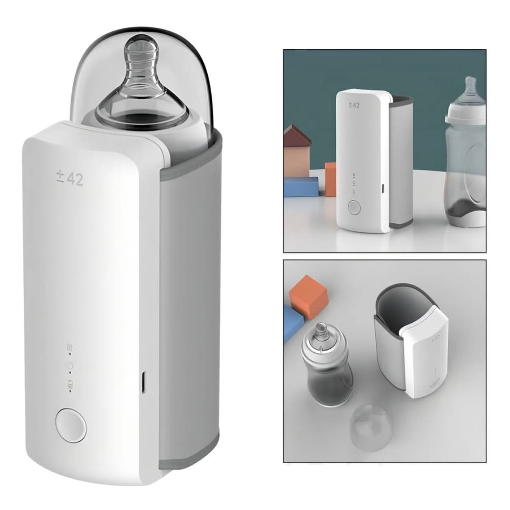 Aquecedor de Mamadeira Portátil USB 5200mAh 6 Temperaturas Display Digital