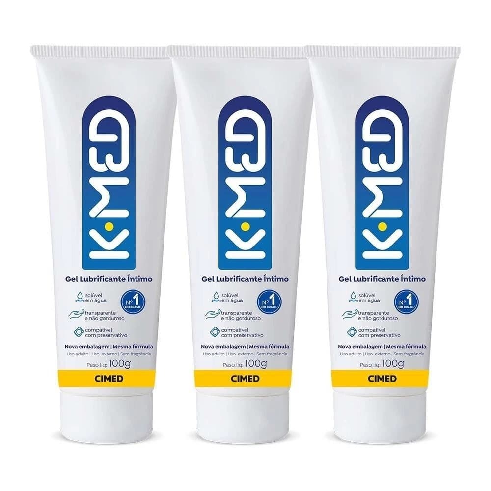 KIT C/ 3  GEL LUBRIFICANTE ÍNTIMO K-MED 100G
