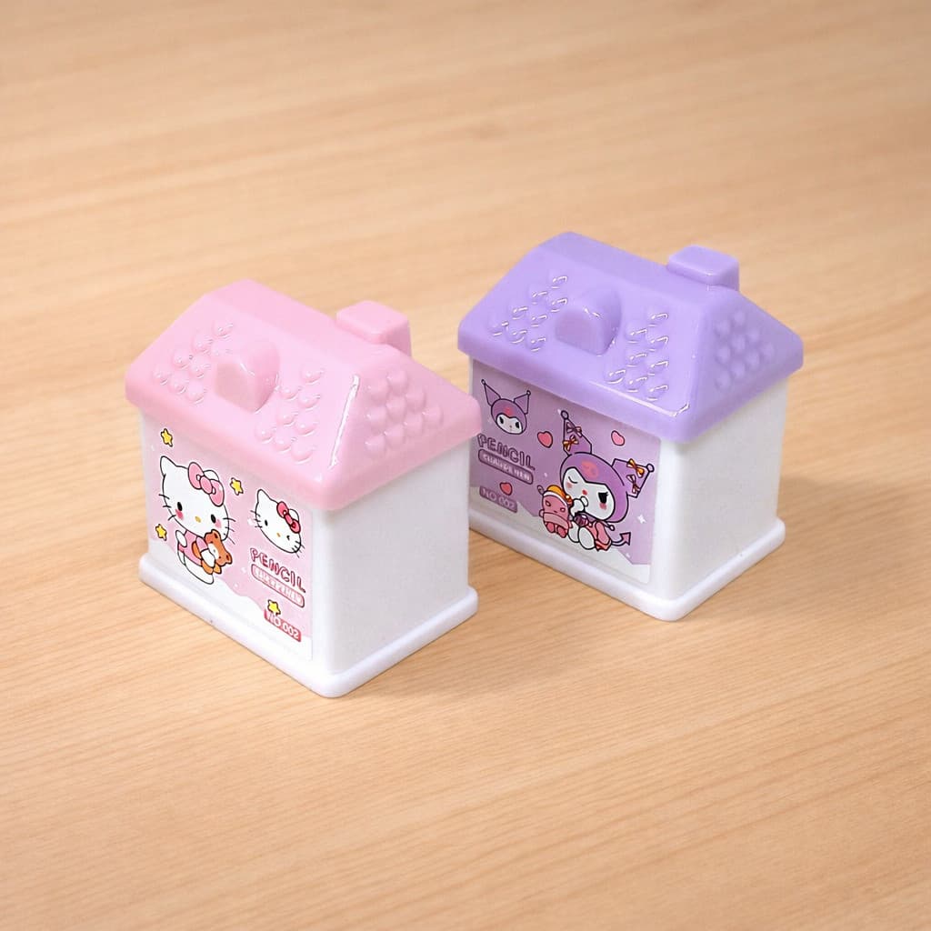 Apontador Casinha Hello Kitty e Amigos Duplo com Depósito