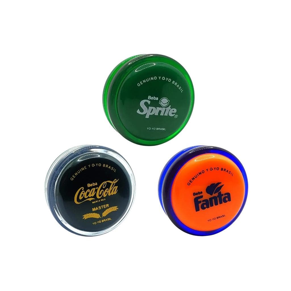 Kit com 3 Unidades Yo-Yos Profissionais Retrô Coca Sprite Fanta Ioiô Io-Iô