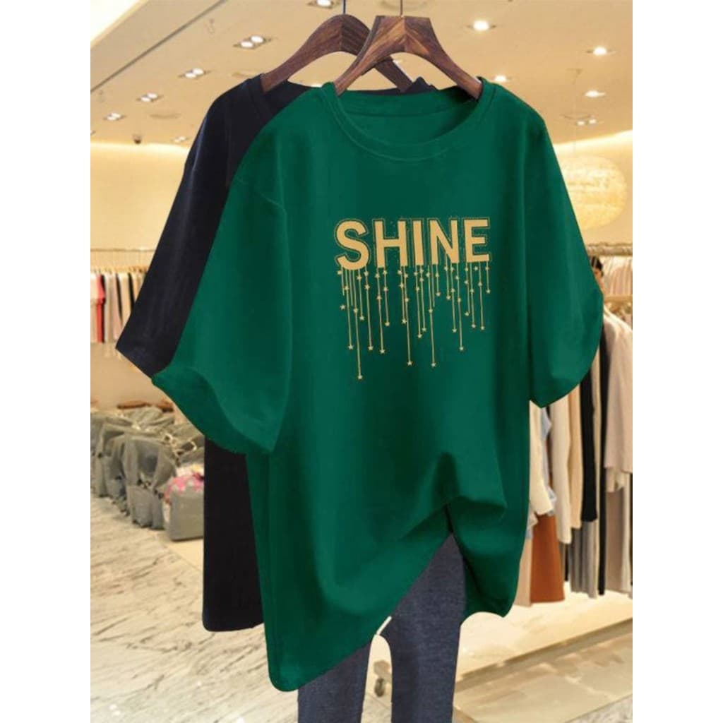 Irmã gorda Plus Size 150kg novo estilo senhoras de comprimento médio solto manga curta camiseta mulheres grávidas mãe ve