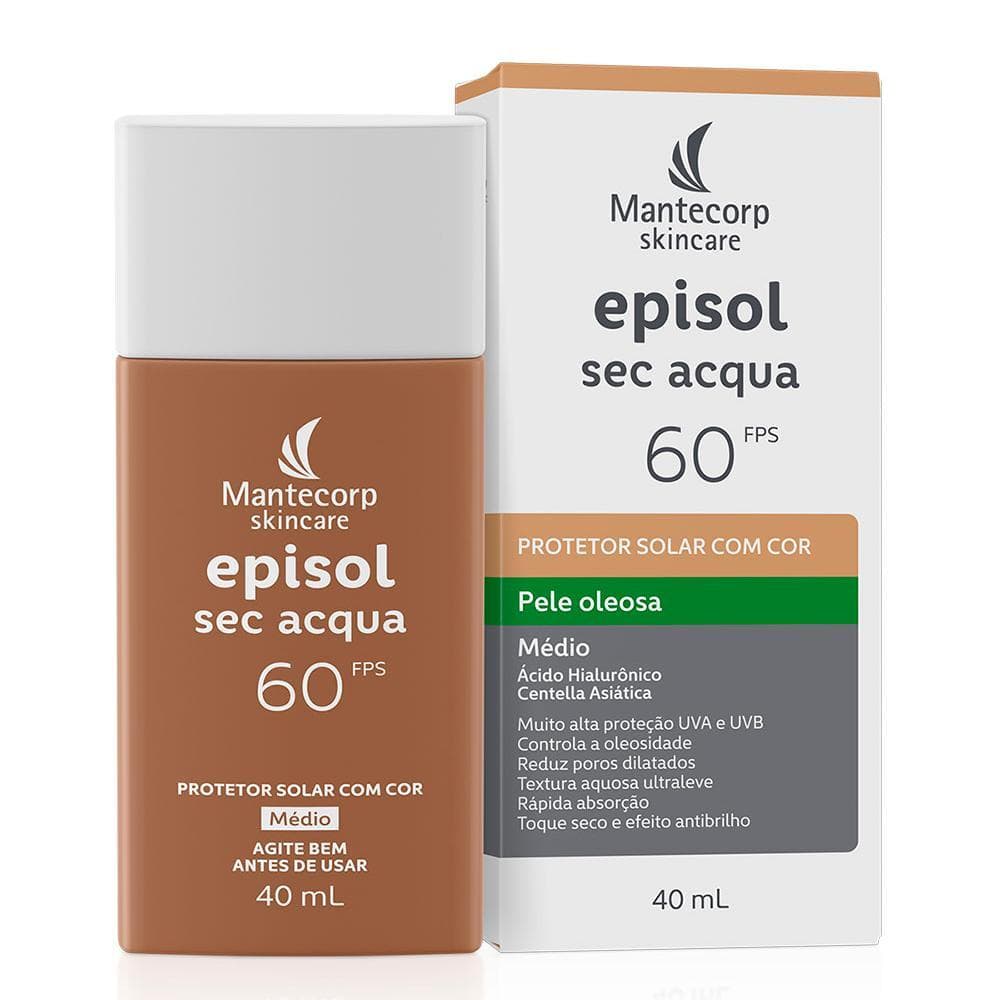 Protetor Solar Facial Episol Sec Acqua FPS 60 | Médio - 40mL