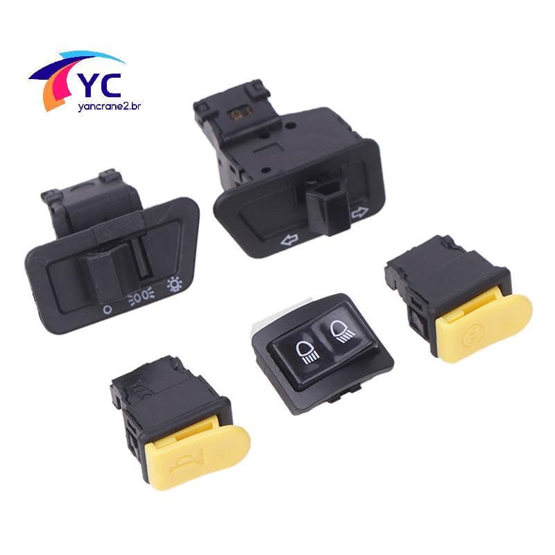 YCBR 5 Pçs/Set Interruptor De Botão Da Motocicleta Cabeça Luz Chifre Dimmer Turn Singal Starter Alto Baixo Feixe De Part