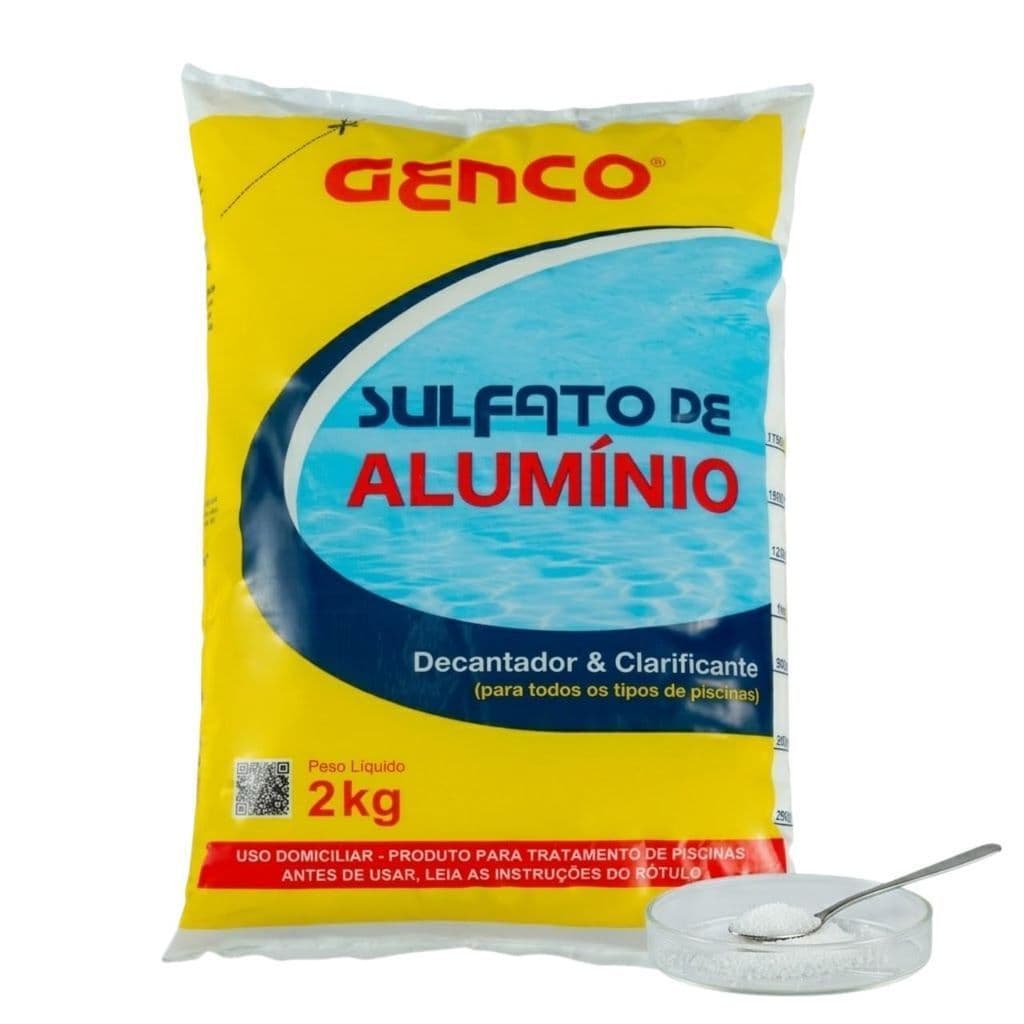 Decantador Clarificante Sulfato de Alumínio Genco 2kg Limpeza Pesada