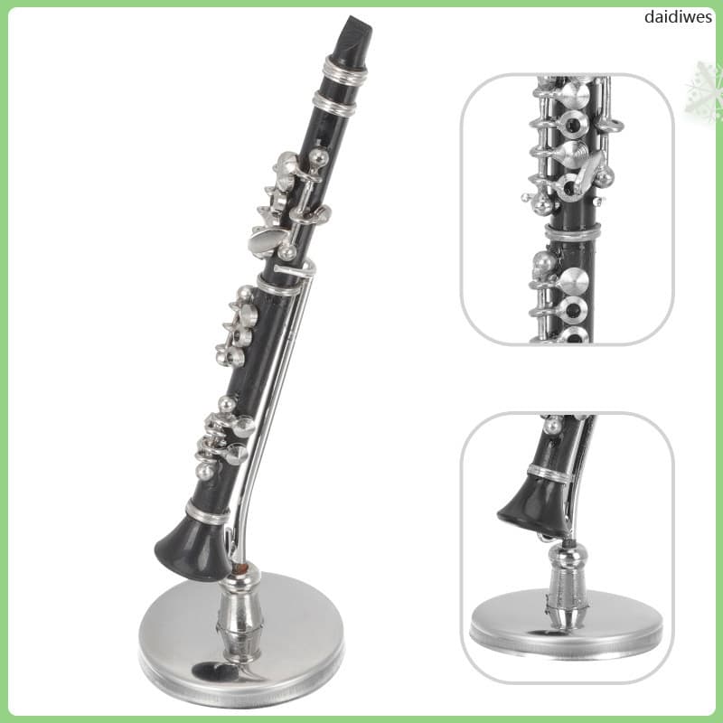 🎸 1 Set Modelo Miniatura de Clarinete em Cobre com Estojo para Armazenamento