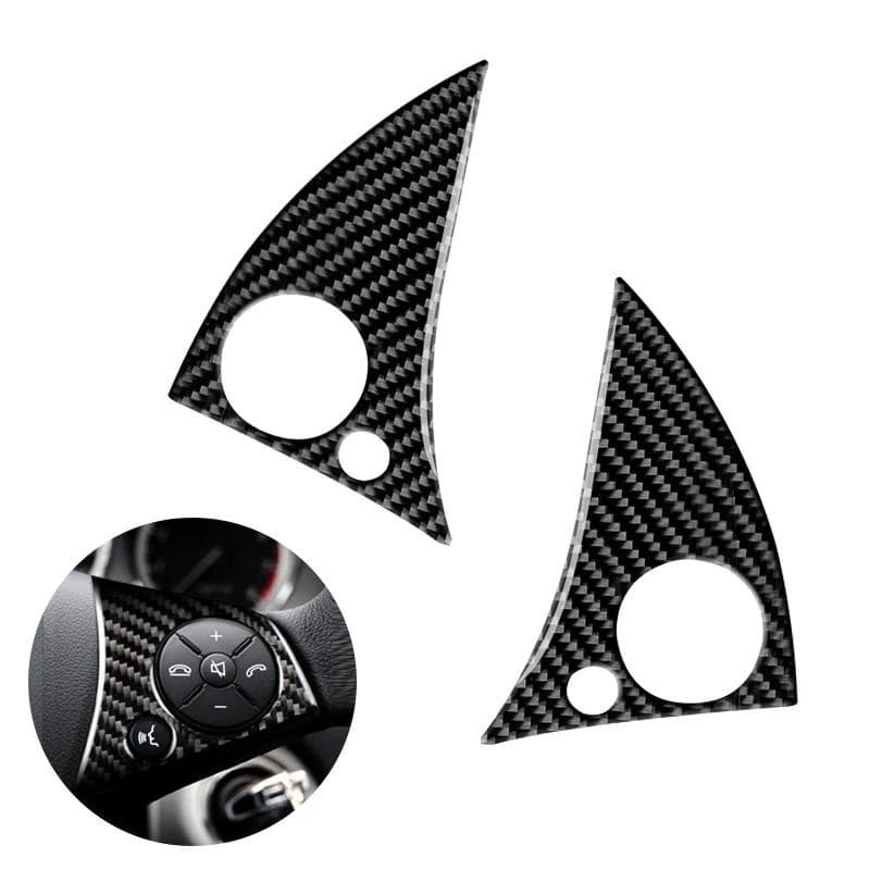 Para Mercedes Benz Classe C W204 2007 2008 2009 2010 Interior Do Carro Volante Painel Interruptor Botão De Fibra Carbono