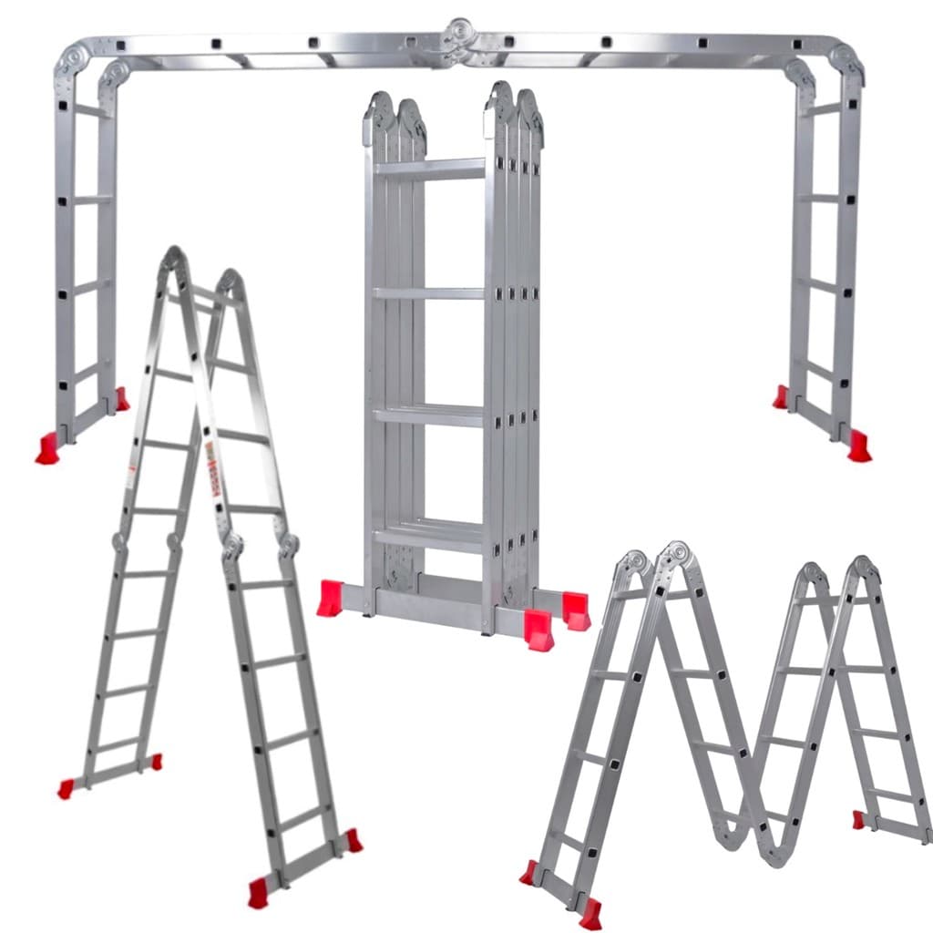 Escada Articulada 4x4 De Aluminio 16 degraus Worker Oferta