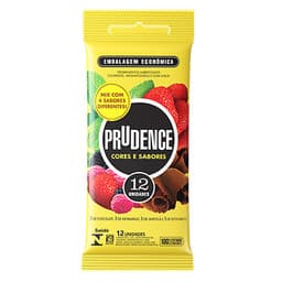 Preservativo Prudence Cores e Sabores Mix 12 unidades