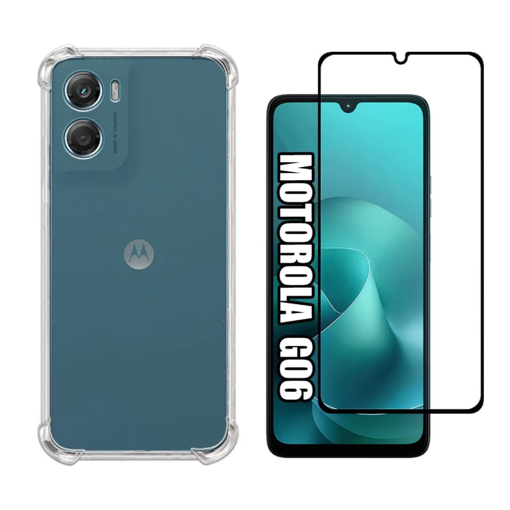 Kit Para Moto G06 - Película 3d + Capa Tpu