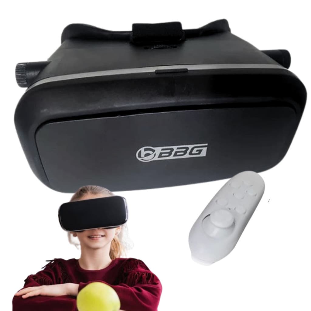 VR Box Óculos Realidade Virtual 3D Com Controle Bluetooth Para Celular – Experiência Imersiva 360° em Alta Definição