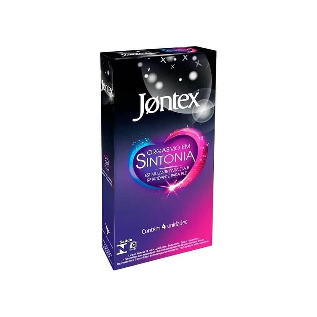 Preservativo Retardante em Látex Jontex Orgasmo em Sintonia