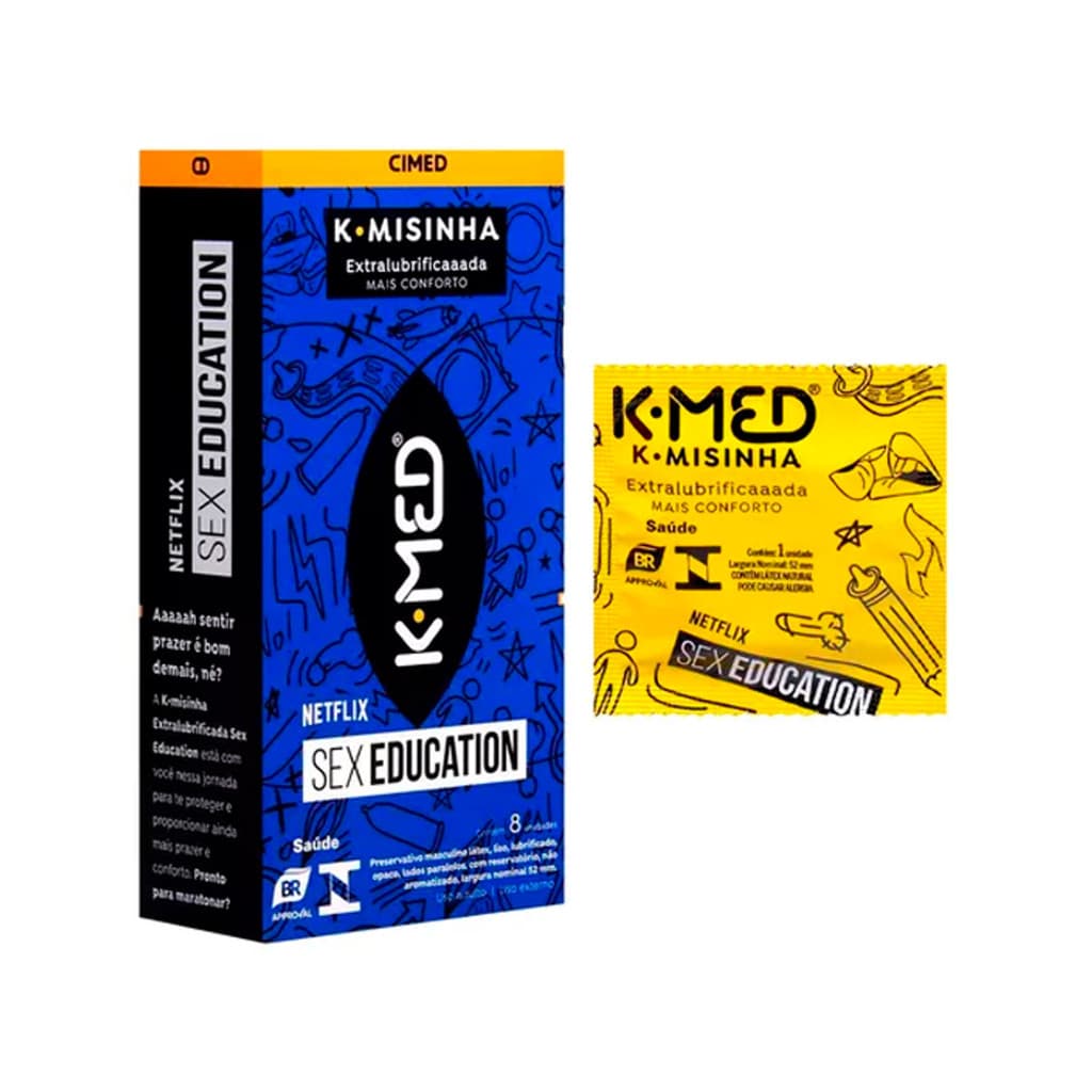 Preservativo Extra Lubrificado - 8 Unidades | Sex Education