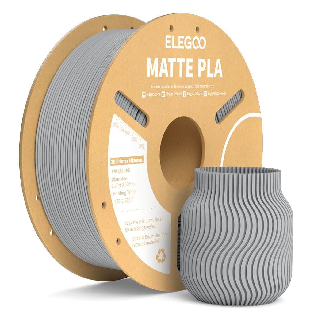 Filamento Elegoo PLA MATTE 1.75mm 1Kg Cinza Ardózia