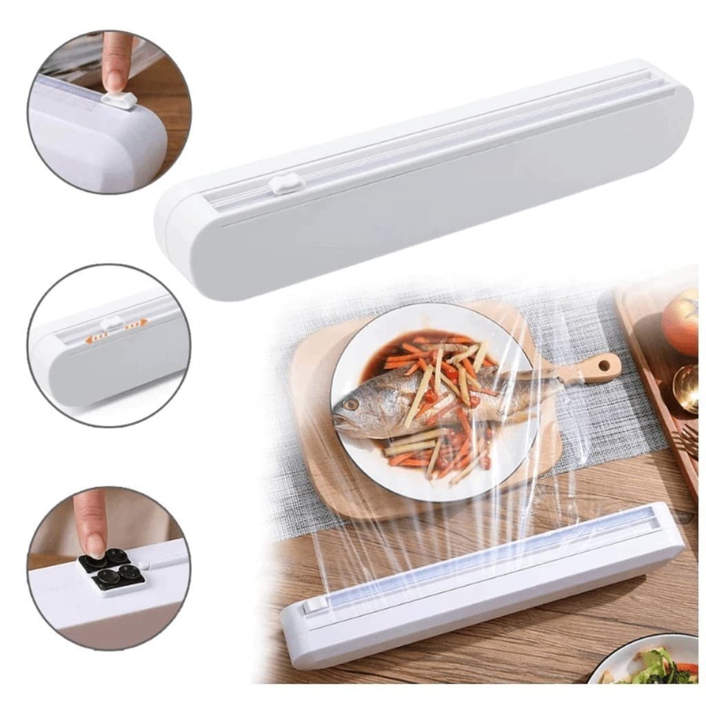 Cortador De Plástico De Papel Filme Alumínio Ajustável Dispenser Suporte Rápido e Eficaz