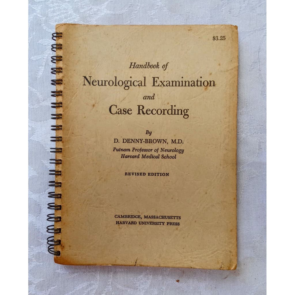 Handbook of Neurological Examination and Case Recording de Denny Brown 7198864