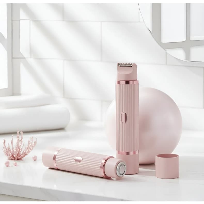 Depilador Elétrico Recarregável Feminino e Masculino Aparador Dupla Lâmina Bivolt