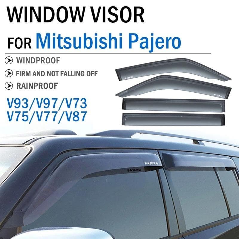 Para Mitshubishi Pajero V73 V97 V87 V77 V75 V93 Viseiras Defletor Da Janela Do Carro Sombra Sol Chuva Guarda Fumaça Capa