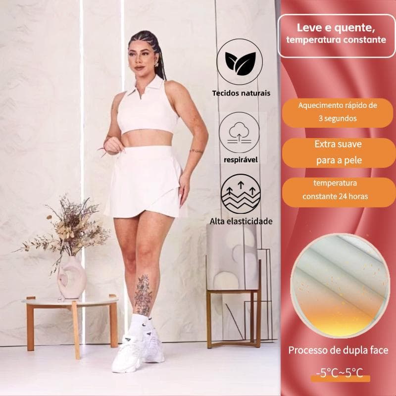 Novo conjunto de ioga feminino de secagem rápida para corrida tênis pilates e treinamento