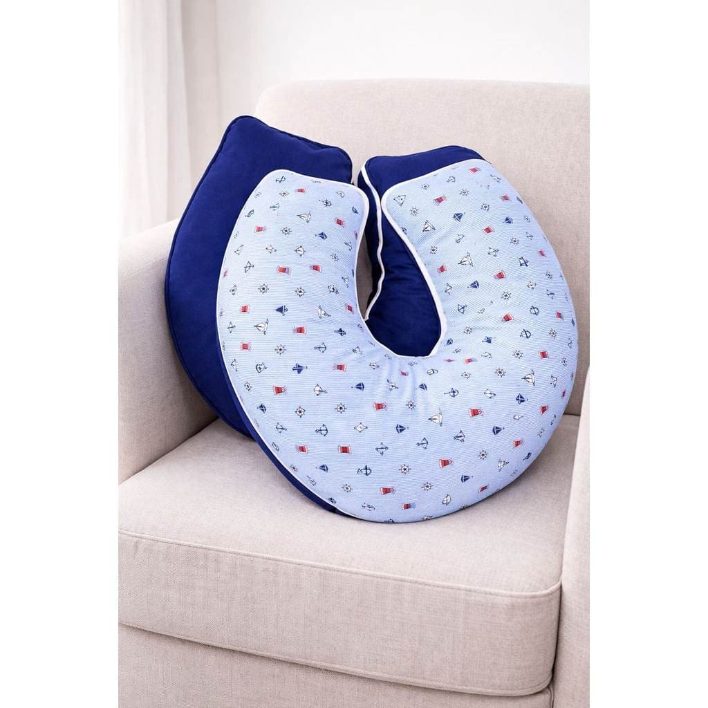 Almofada de Amamentação 100% Algodão Antialérgica Formato U Conforto Mãe e Bebê apoio capa removivel