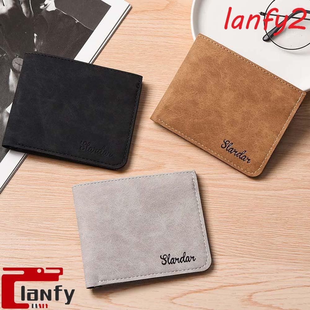 Carteira Masculina LANFY , Bolsa De Moedas Com Clipe De Dinheiro Vários Slots , Porta-Cartões Ultrafino E Macio , Capa P