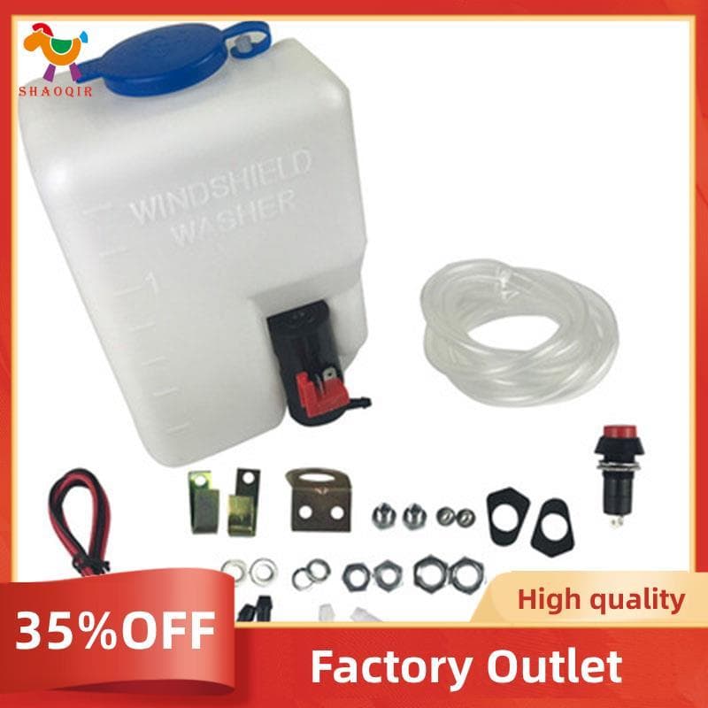 12V 1.5L Universal Motocicleta Carro Protetor De Vento Lavadora Reservatório Bomba Garrafa Kit