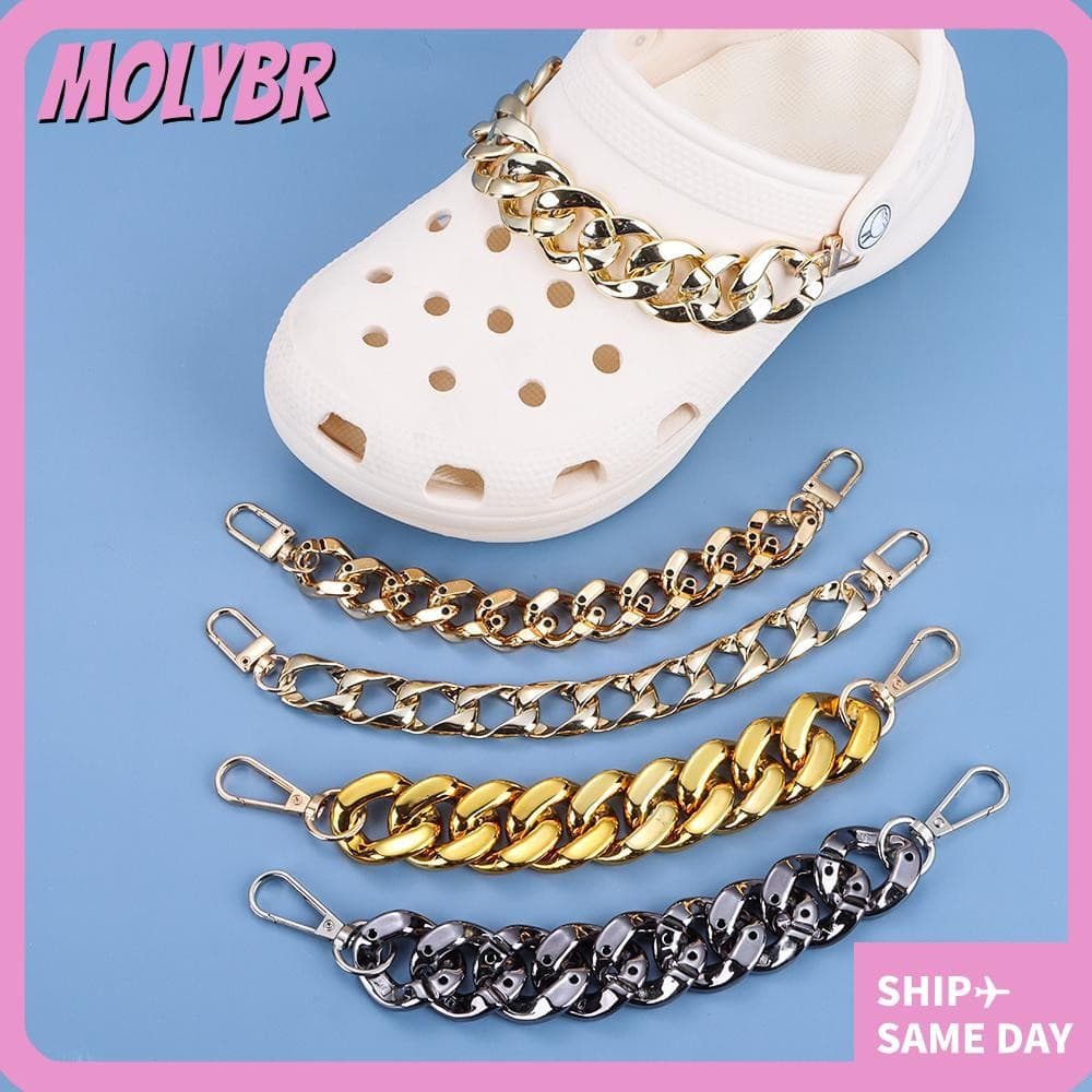 MOLYBR Decorações Corrente Feminina De Sapatos Encantos Brilhantes Acessórios Para