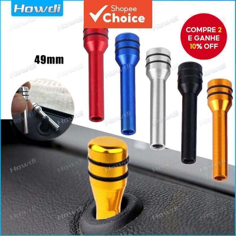  NOVO 4 peças Universal para carro/caminhão, maçaneta de trava interna da porta, pinos de tração, liga de alumínio,